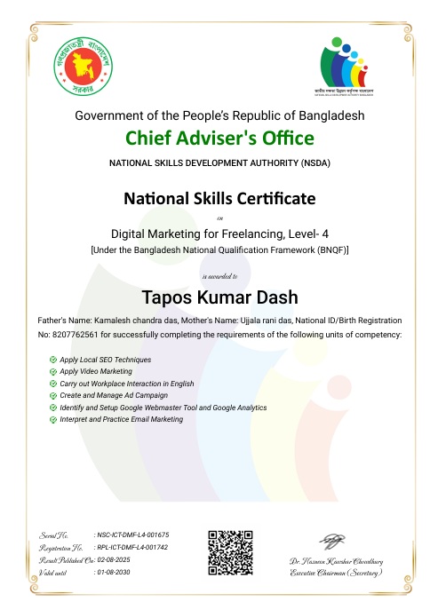 Digital Marketing for Freelancing, Level 4